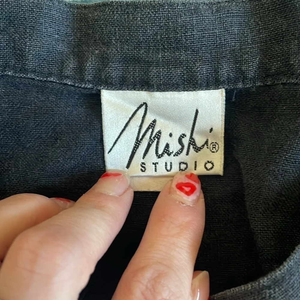 Vintage Mishi Studio Linen Maxi Skirt